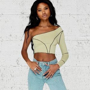 Princess Polly Inside Out Single Sleeve Crop Top